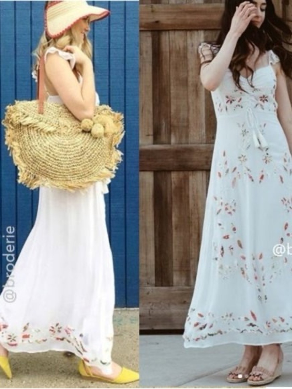 Anthropologie Farm Rio Quintana White Embroidered Floral maxi dress Sz 0 - Picture 3 of 11